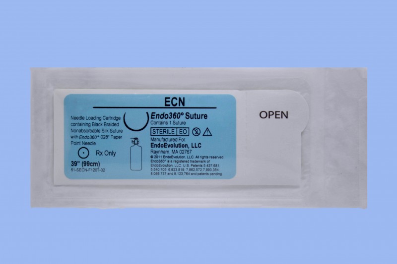 0 EndoEvolution Endo 360 Suture 39″ Black Silk Taper