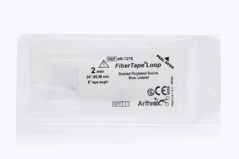 Arthrex 2mm FiberTape Loop 24″ Blue (8″ Tape Length)