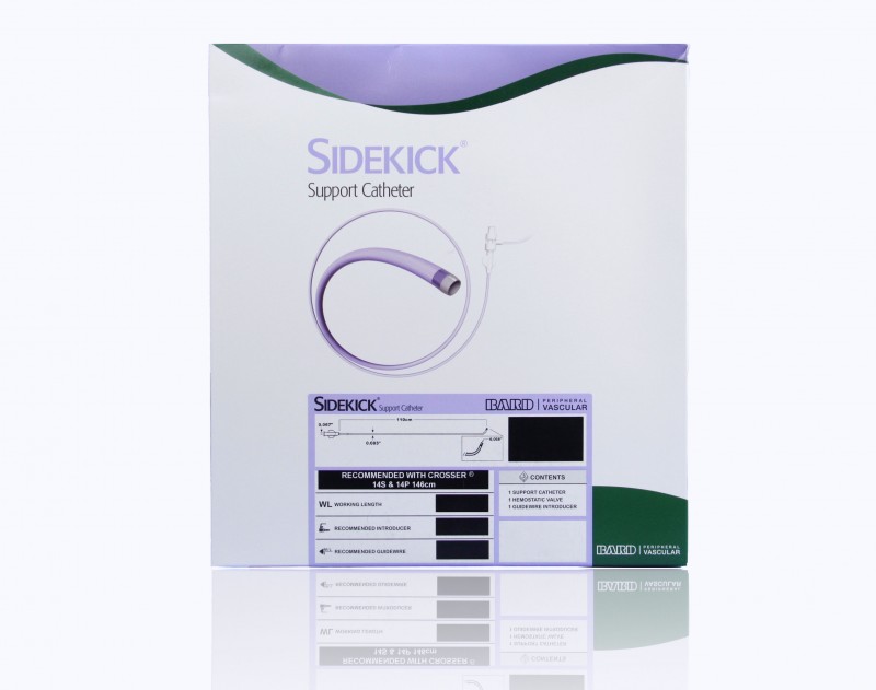 Bard Sidekick Support Catheter: Angled, Tapered 110cm, 7F