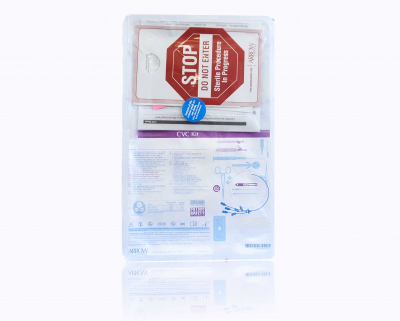 Arrow AGB MAC Two-Lumen CVC Kit: 9F x 11.5mm w/Gown & Mask