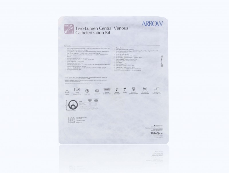 Arrow AGB Pediatric Two-Lumen CVC Kit 5F x 8cm