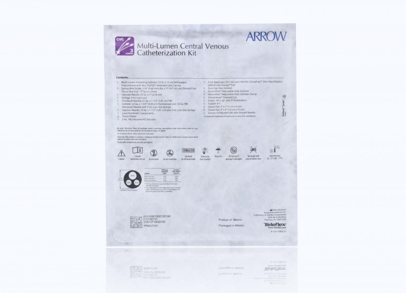 Arrow AGB Pediatric Multi-Lumen CVC Kit 5.5F x 8cm