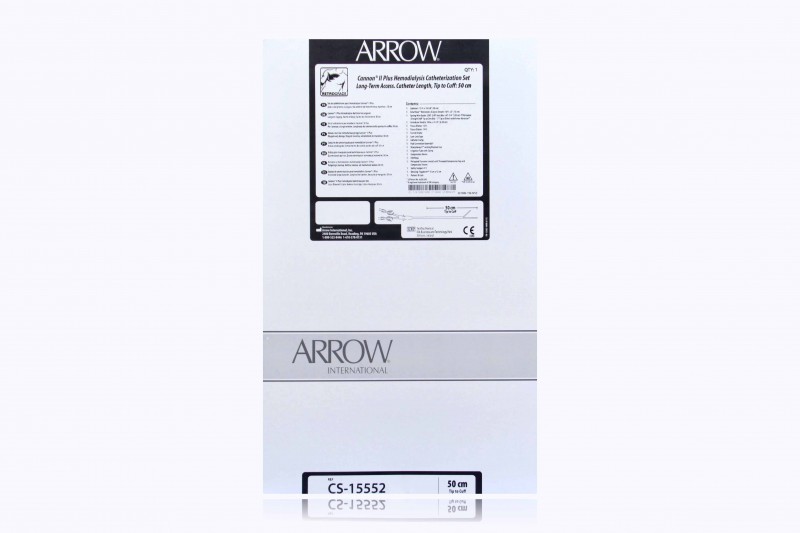 Arrow Cannon II Plus Hemodialysis Catheterization Kit 50cm