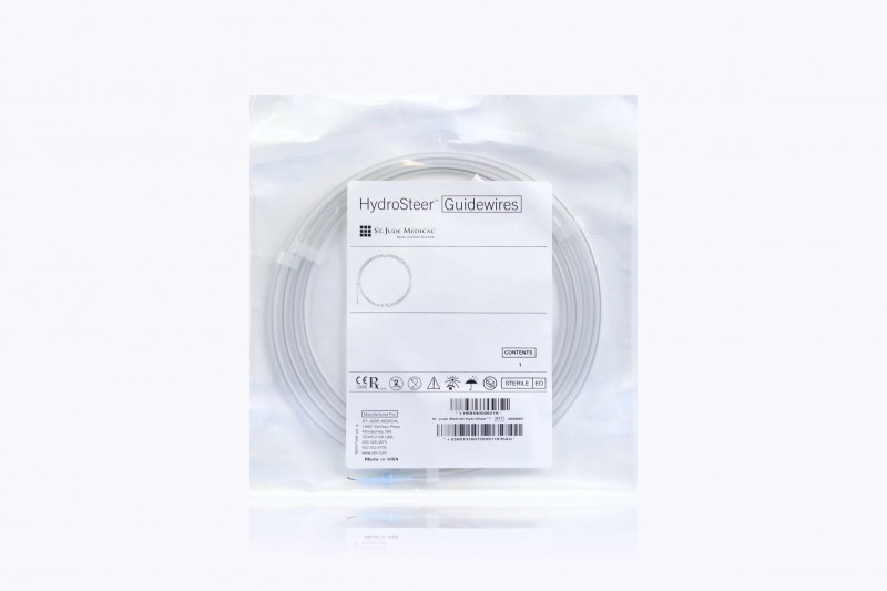 Abbott HydroSteer Peripheral Workhorse Hydrophilic Guide Wire 0.035″ x 150cm, Standard, Angled, Regular Tip Taper “J” Radius