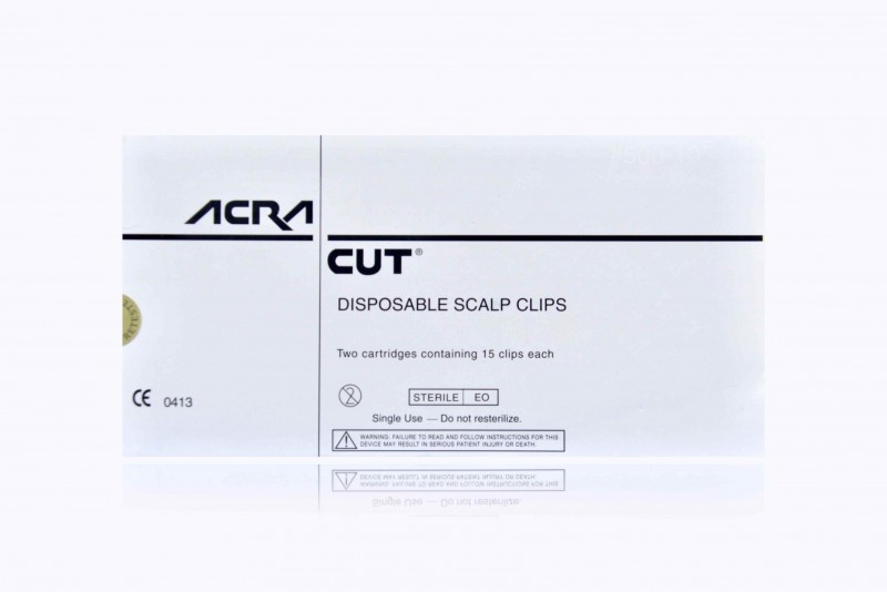 Acra Cut Scalp Clips, Serrated, Medium, Adult