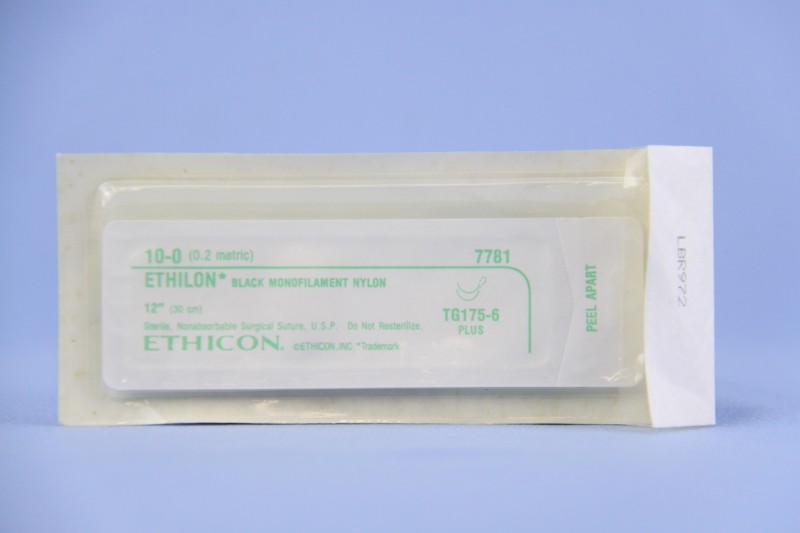 Ethilon black 12" TG175-6 spatula, double armed