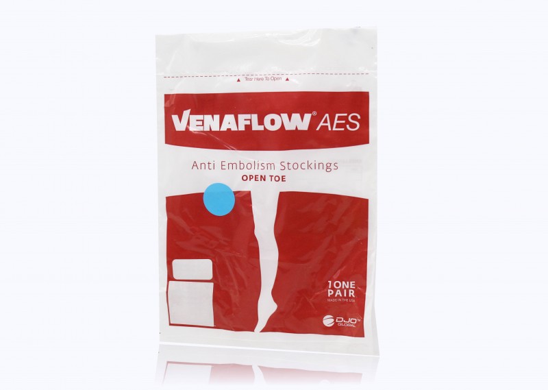 DJO VenaFlow AES Anti-Embolism Open Toe Stockings, Knee High Small