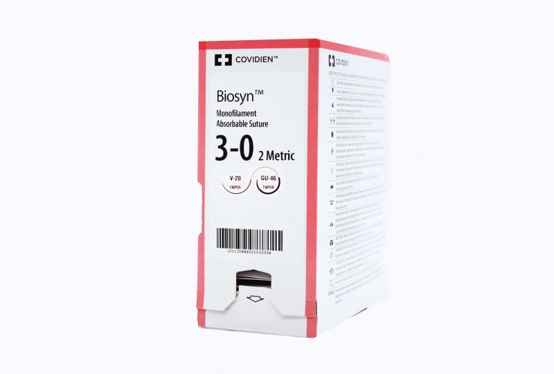 Medtronic Biosyn undyed 14″ V-20 taper, GU-46 taper, double armed