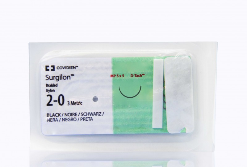 Medtronic Surgilon Nylon black 5 x 18" GS-23 taper (5 sutures per packet: D-TACH)
