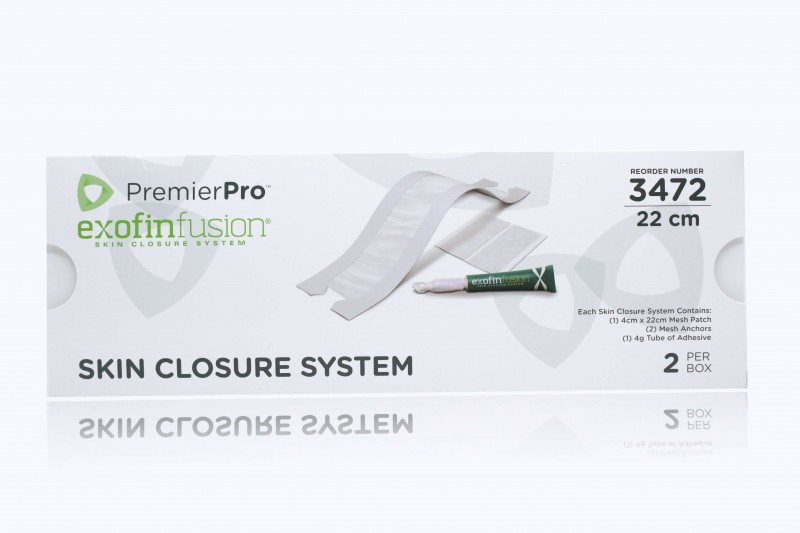 Chemence Exofin Fusion Skin Closure System 22cm (One Patch, One 4g Adhesive, Two Anchors)