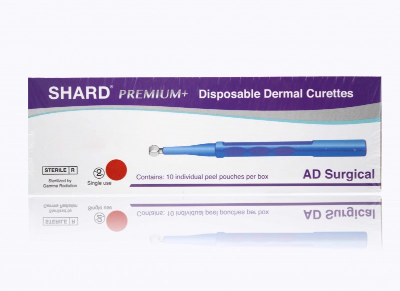 AD Surgical SHARD Premium Dermal Curettes 2mm