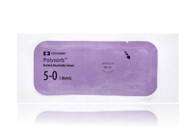 Medtronic Polysorb violet 18" SS-14 Spatula, Reverse, Double Armed