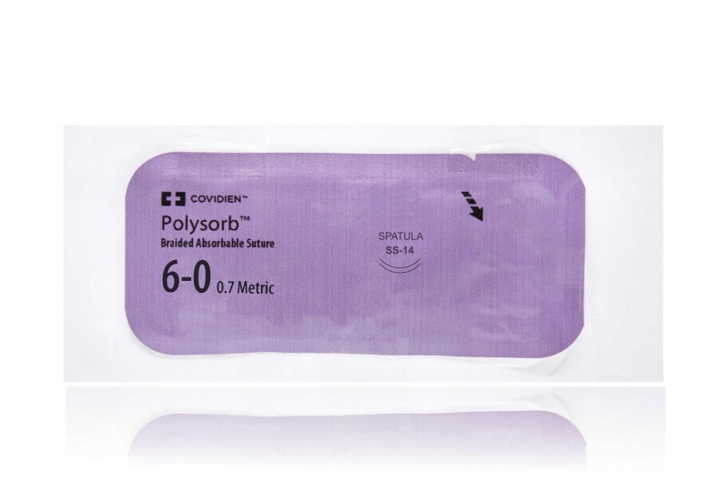 Medtronic Polysorb violet 18" SS-14 Spatula, Reverse, Double Armed