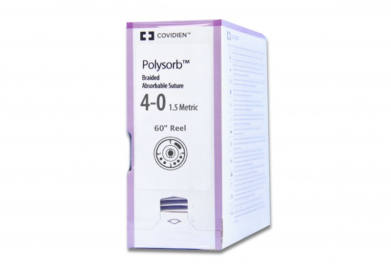 Medtronic Polysorb undyed 60" strand (ligating reel) (no needle)