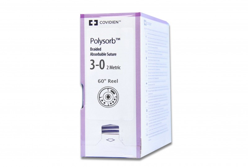 Medtronic Polysorb undyed 60" strand (ligating reel) (no needle)