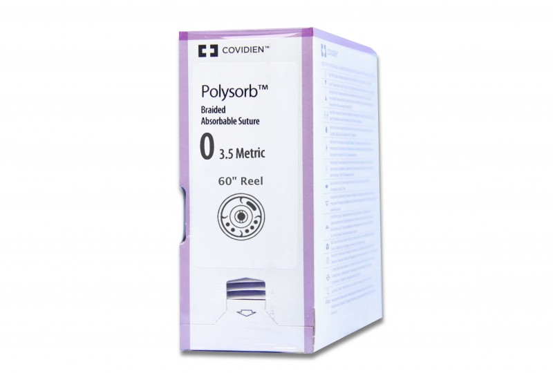 Medtronic Polysorb undyed 60" strand (ligating reel) (no needle)