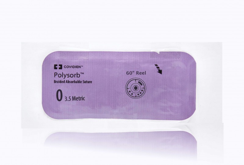 Medtronic Polysorb undyed 60" strand (ligating reel) (no needle)