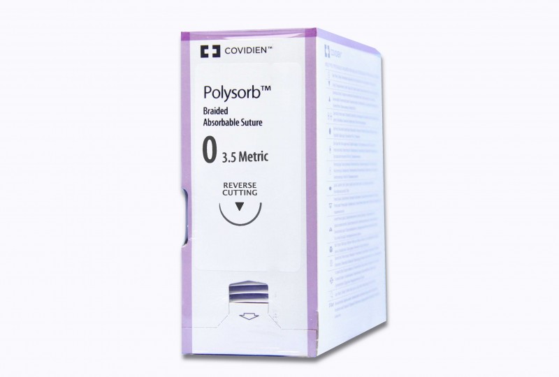 Medtronic Polysorb undyed 30" HOS-11 Heavy Body Reverse Cutting