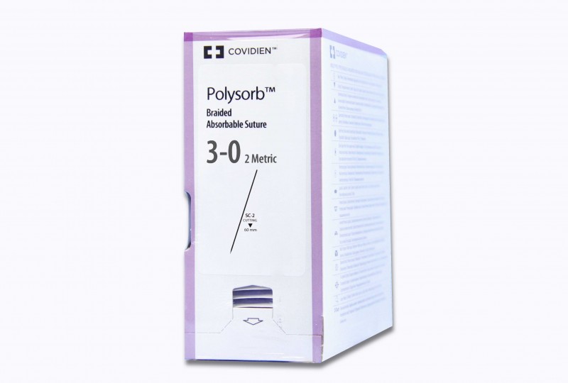 Medtronic Polysorb undyed 30" SC-2 straight cutting