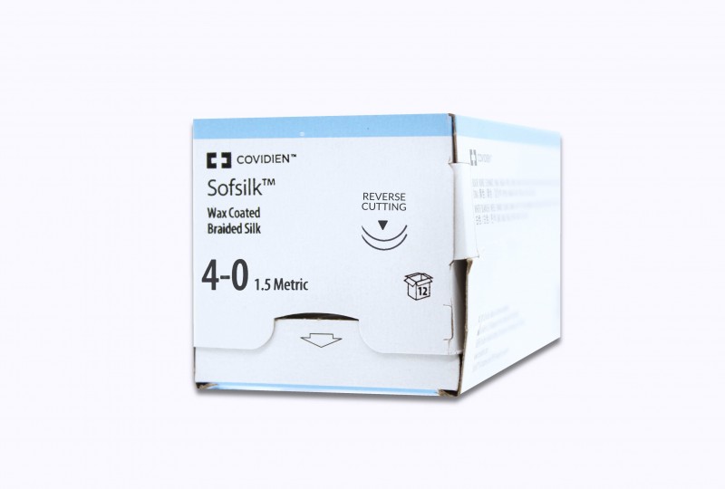 Medtronic Sofsilk black 18" C-1 cutting, double armed