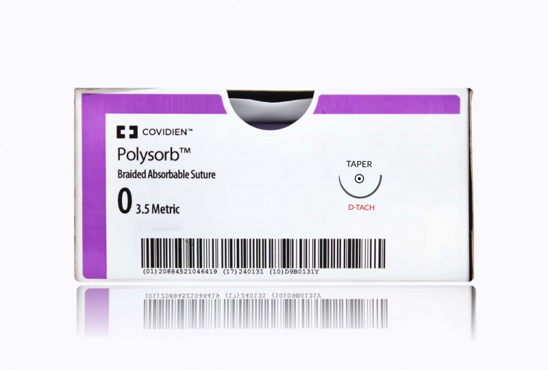 Medtronic Polysorb violet 5 x 18" GS-21 taper (5 sutures per packet: D-TACH)
