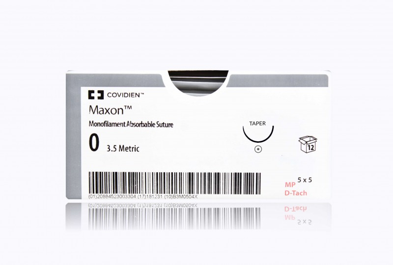 Medtronic Maxon green 5 x 18" GS-21 taper (5 sutures per packet: D-TACH)