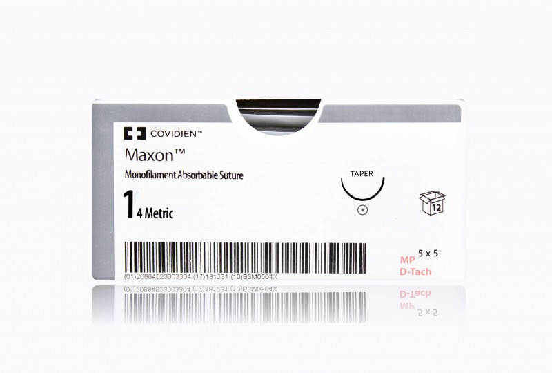 Medtronic Maxon green 5 x 18" GS-21 taper (5 sutures per packet: D-TACH)