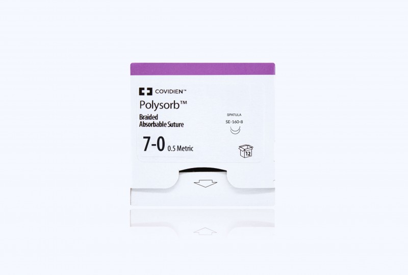 Medtronic Polysorb violet 18" SE-160-8 Spatula, Reverse, Double Armed
