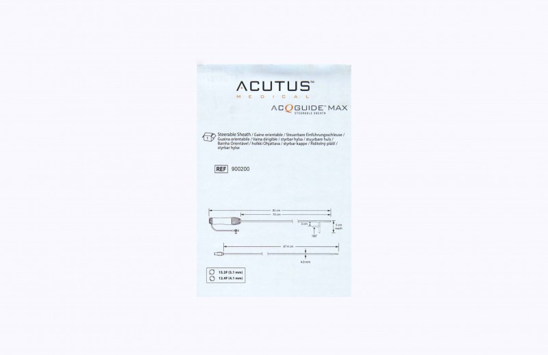 Acutus ACQGUIDE MAX Steerable Sheath 12.4F/15.2F x 70cm
