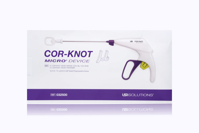 LSI Solutions COR-KNOT Micro Device, 3mm x 14cm, Pre-Loaded with 1 Titanium COR-KNOT Micro Fastener