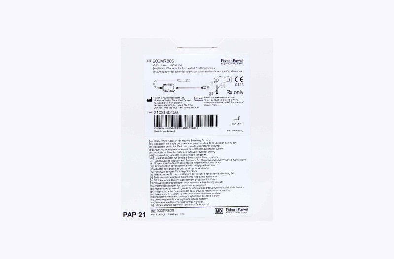 Fisher & Paykel 850 Heater Wire Adaptor for RT-Series Inspiratory Heated Breathing Circuits