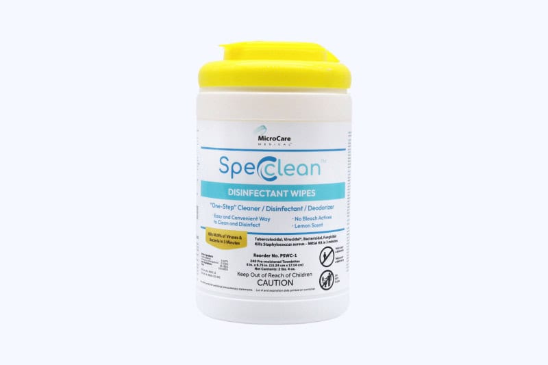 MicroCare Spec Clean Surface Disinfecting Wipes 6″ x 6.75″